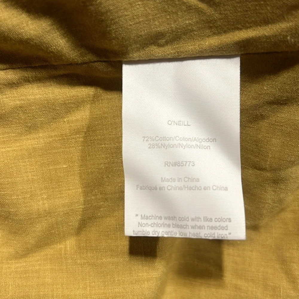 O’Neill Women’s Mustard Yellow Voyage Hooded Utility Zip Front Jacket Large - Picture 12 of 12
